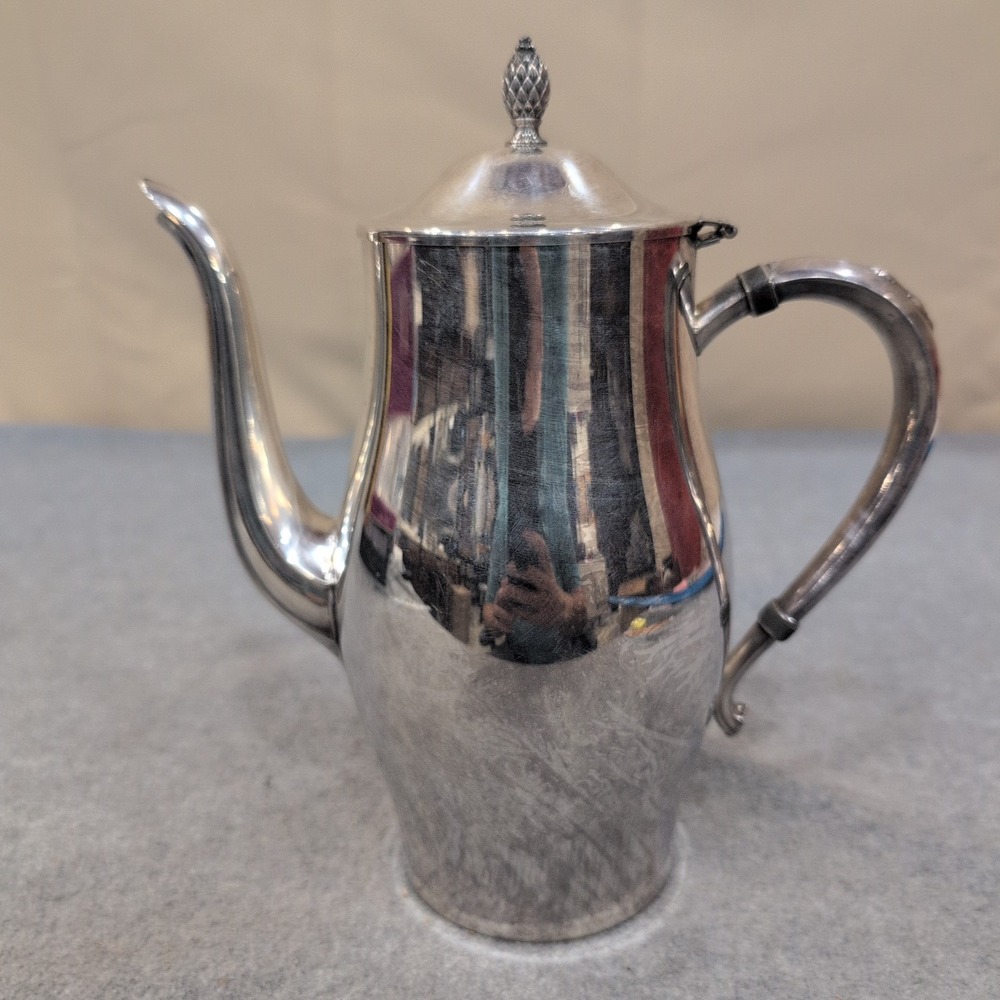 Oneida Paul Revere Reproduction Silverplate Coffee Pot Pineapple Finial